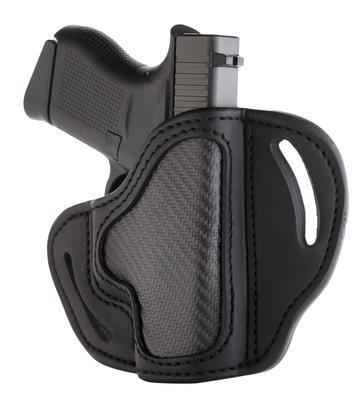OPEN TOP OWB COMPACT MULTI-FIT BELT HOLSTER STEALTH BLACK RH SIZE C