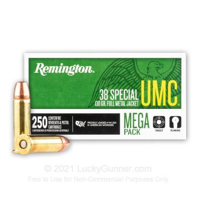 Remington UMC .38 Special 130gr FMJ Mega Pack 250rnds