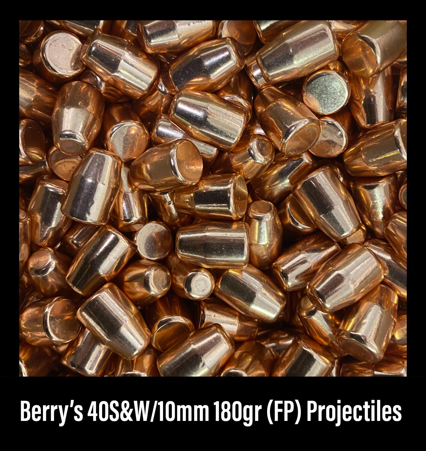  Berry's 1000ct 40 S & W/10mm 180gr Fp Projectiles Only