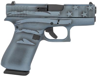 Glock 43X Custom Blue Titanium Flag Cerakote
