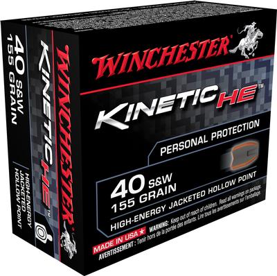 WINCHESTER HE40JHP 40 155JHP HGH ENGY 20/10