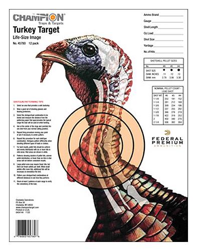  Champion Turkey Trgt Lifesize 12pk