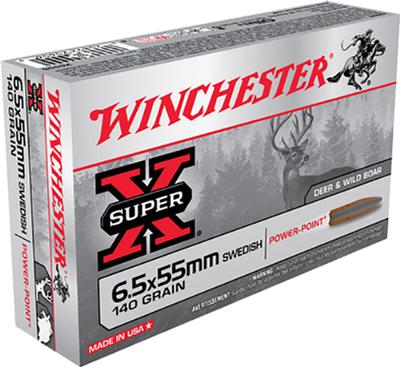 WINCHESTER X6555 6.5X55SW 140SP 20/10