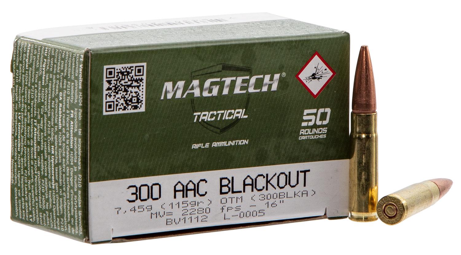 Magtech 300BLKA Rifle 300 AAC Blackout/Whisper (7.62X35mm) 115 GR Flat Base...