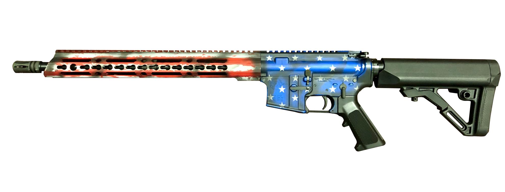 CUSTOM RED, WHITE, AND BLUE AR-15